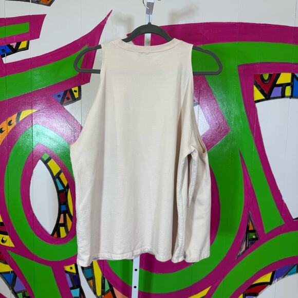 ASOS Cream Cold Shoulder Sweatshirt. Size 2. In excellent condition! - Picture 6 of 6